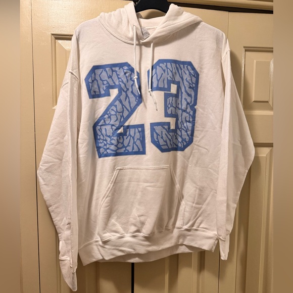 Other - #23 Jersey White and Blue Sweatshirt with Hood